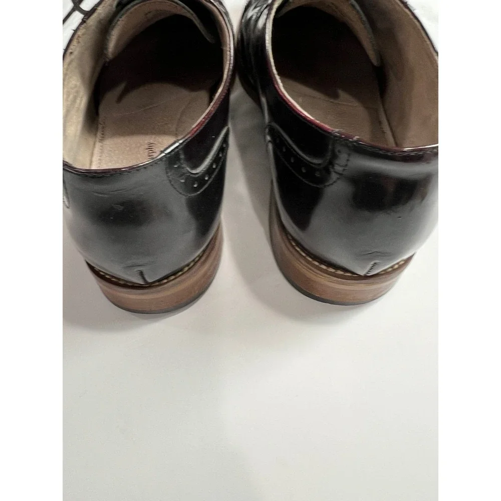 Johnston & Murphy Wingtip Oxford Mens 12M Burgundy‎ Leather Brogue 59-0764